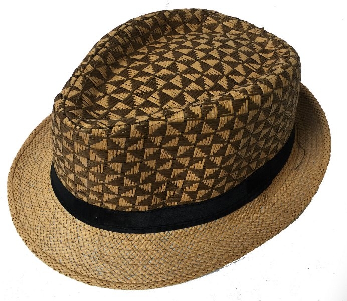 Wholesale Patterned Straw Fedora Hat Men