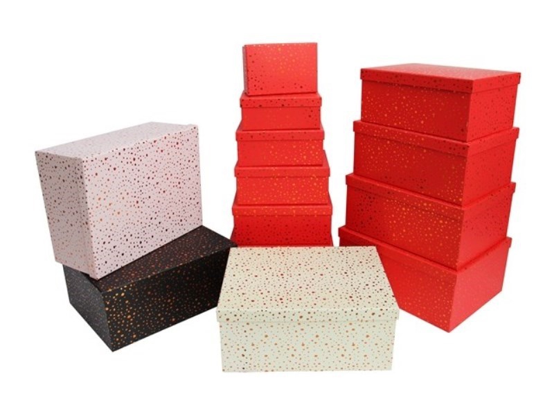 Wholesale Patterned Nested 10 Pcs Gift Boxes