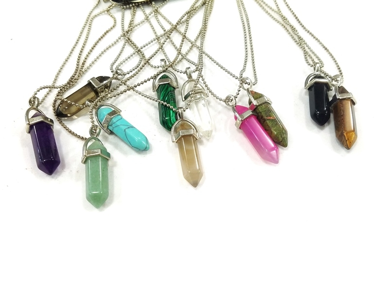 Wholesale Natural Stone Nail Necklace