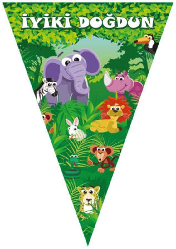 Wholesale Birthday Decorations Supplies Cute Animals Pennant Set