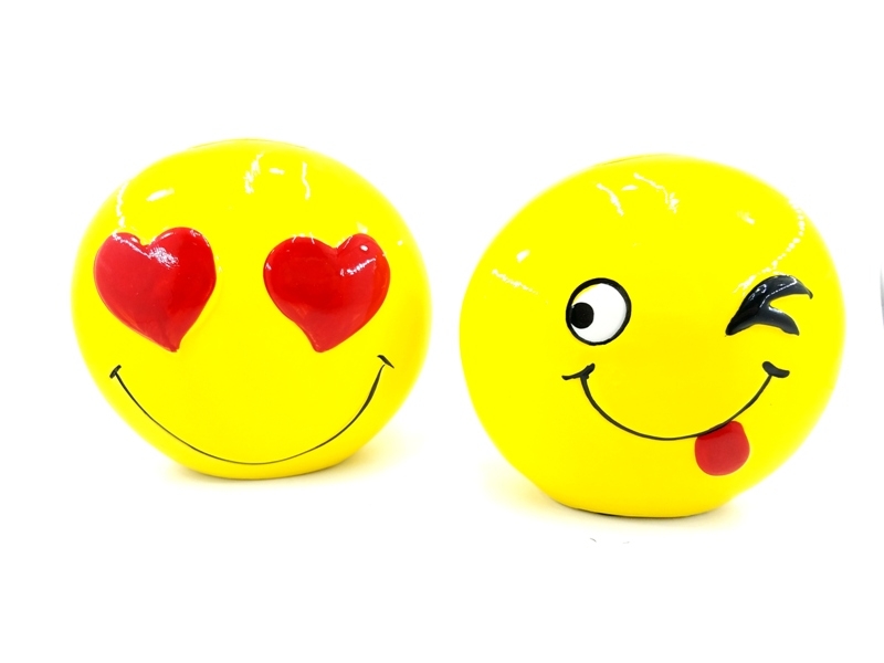 Wholesale Emoji Smiley Piggy Bank