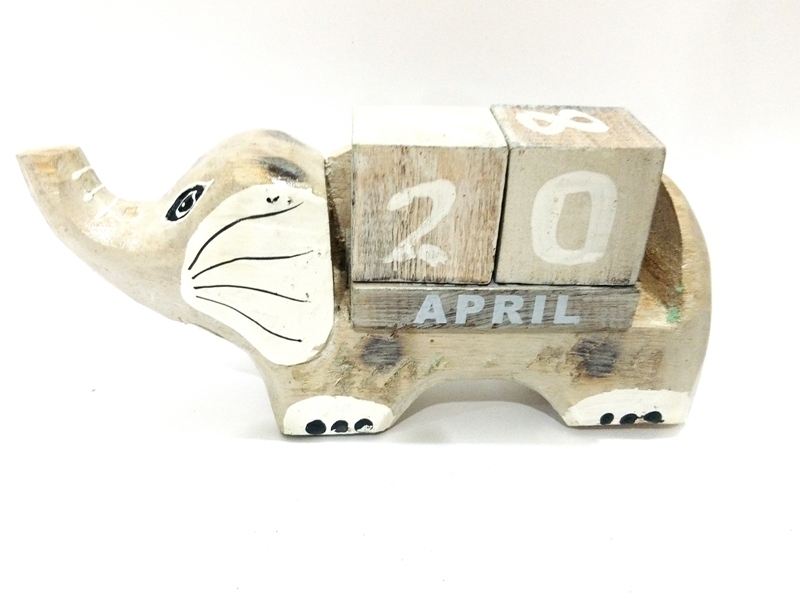 Wholesale Indonesian Gifts Wooden Elephant Calendar