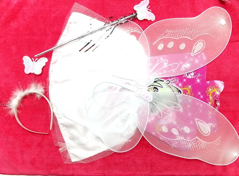 Wholesale Skirted White Butterfly Wing Set