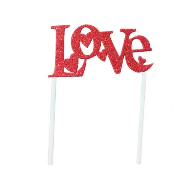 Wholesale Evadan Love Lettering Cake Decorations