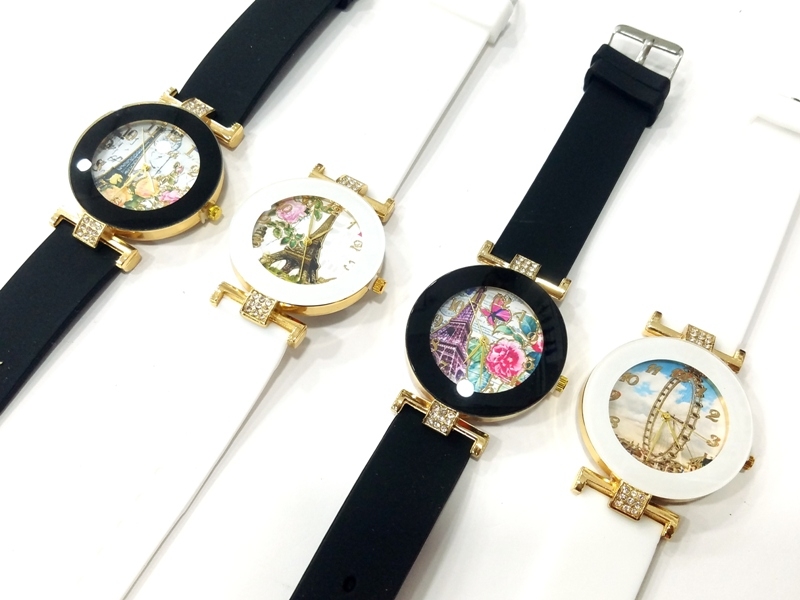 Wholesale Eiffel Pattern Ladies Wristwatch