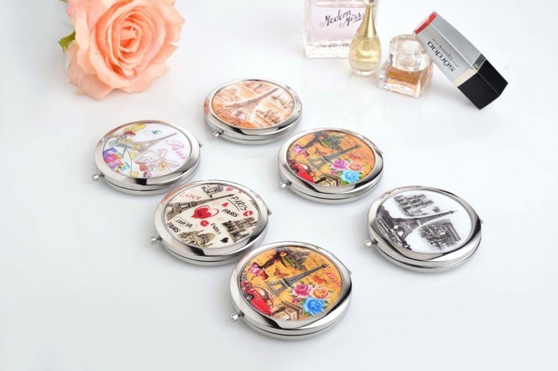 Wholesale Eiffel Patterned Small Makeup Mirror