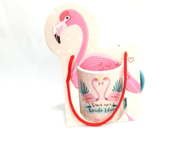 Wholesale Flamingo Design Mug Cup With Bag