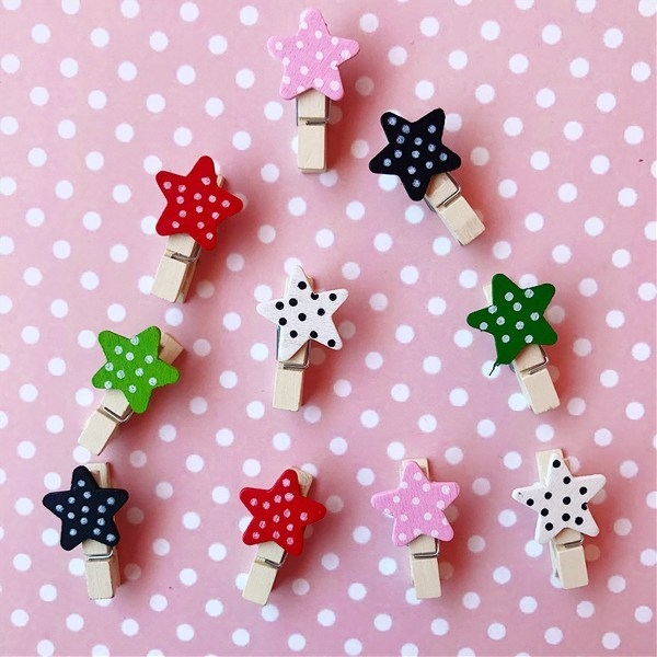 Wholesale Photo Holder Polka Dot Star Peg