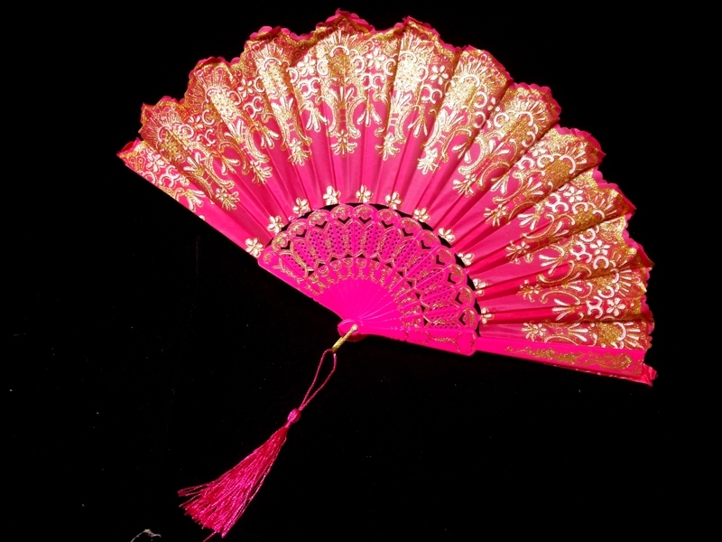 Wholesale Fuchsia Henna Fan