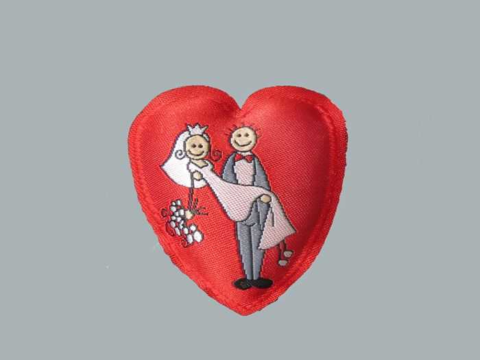 Wholesale Bride Groom Picture Heart Pillow