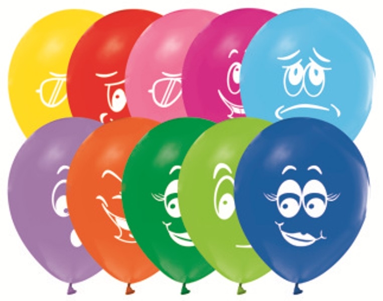 Wholesale Smiling Face Printed Balloon 100 Pcs