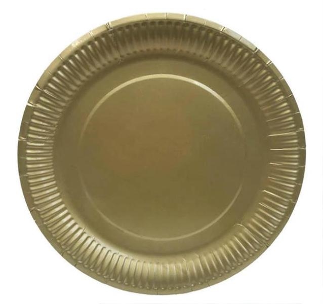 Wholesale Silver Gold Color Patternless Cardboard Plate