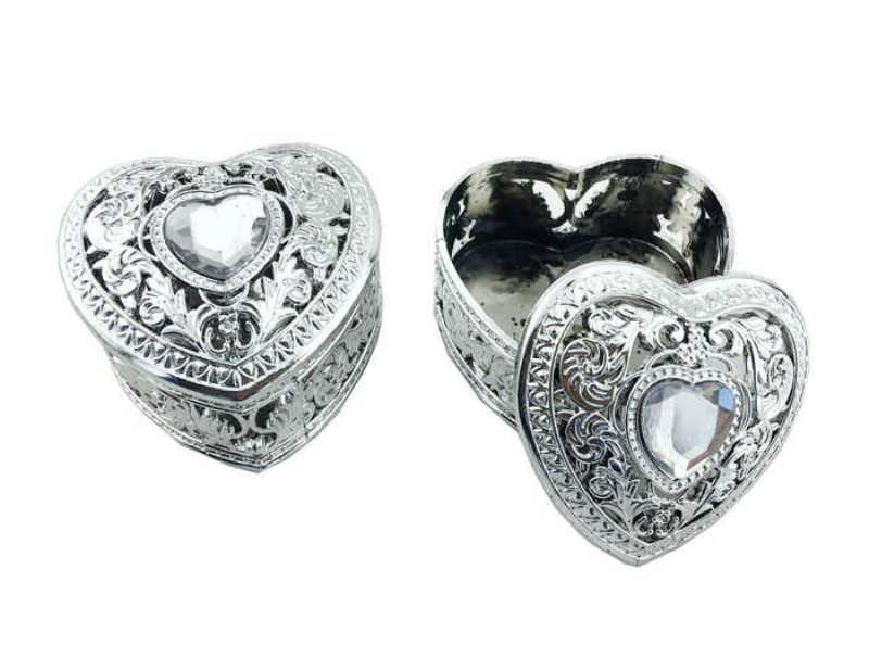 Wholesale Silver Gold Color Heart Shaped Box