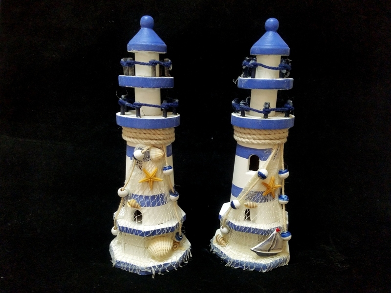 Wholesale Gift Wooden Lighthouse Trinket 24 cm