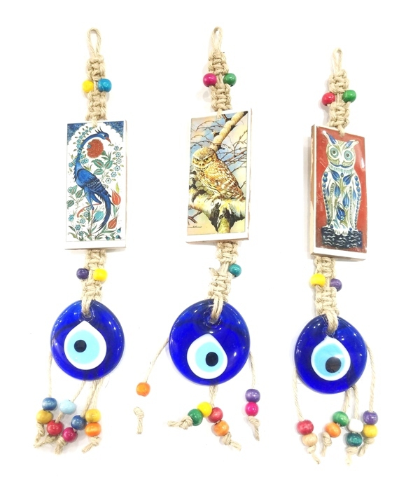 Wholesale Gift Glass Evil Eye Beads Hanging Ornament