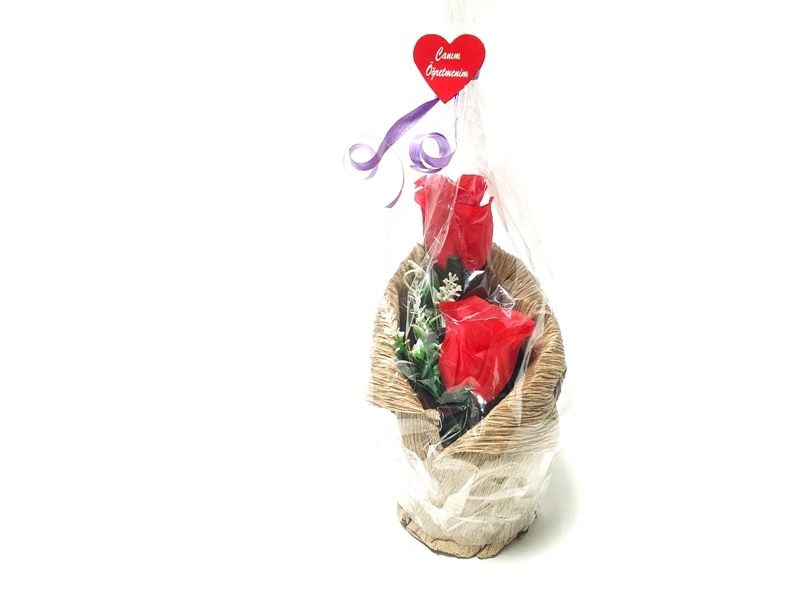 Wholesale Gift for Teacher's Day Special Potted Artificial Rose