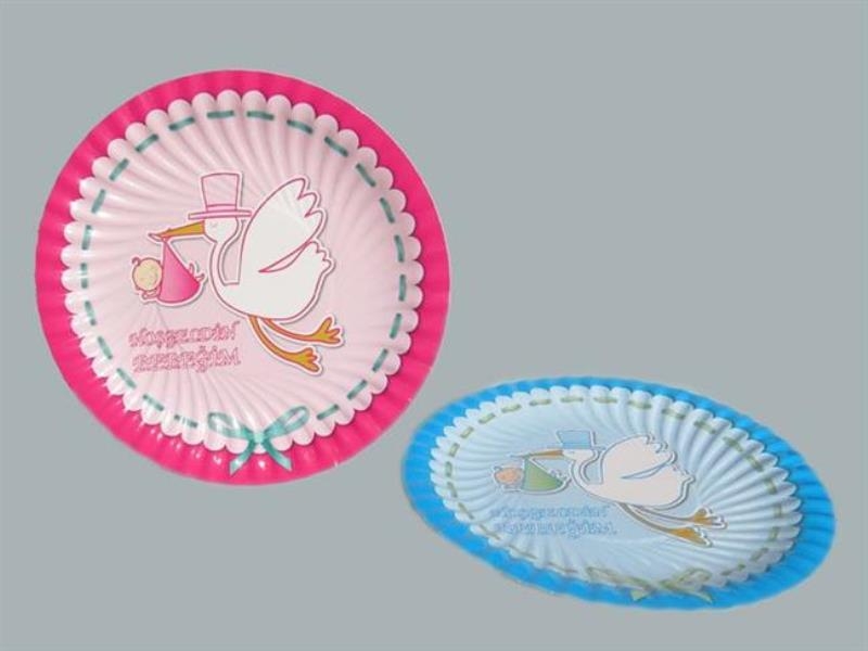 Wholesale Welcome Baby Cardboard Plate 23 cm