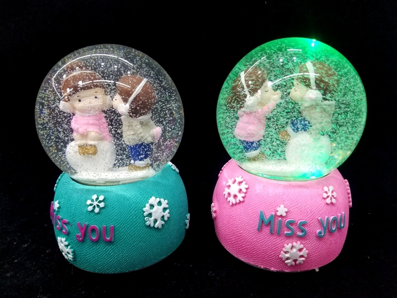 Wholesale Illuminated Musical Snowblower Dear Snow Globe