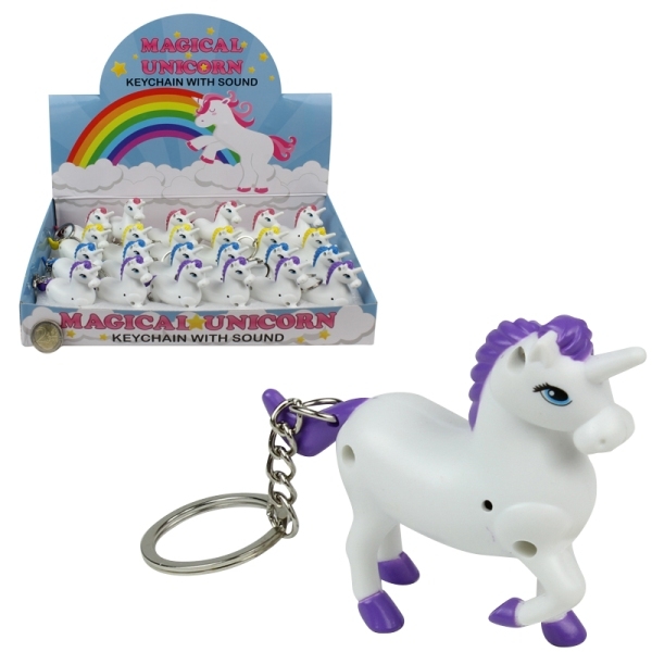 Wholesale Luminous Sound Unicorn Keychain