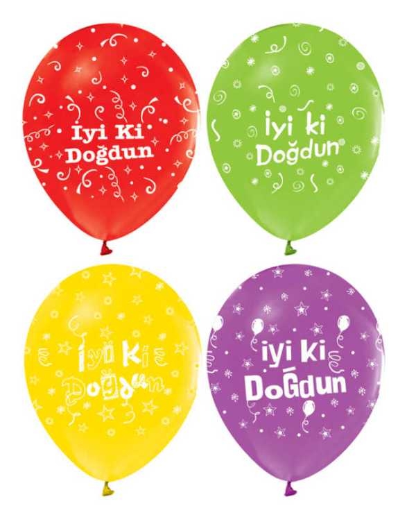 Wholesale Happy Birthday Written Colorful Birthday Decoration Balloons 100 pcs