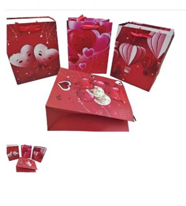 Wholesale Heart Printed Cardboard Bag