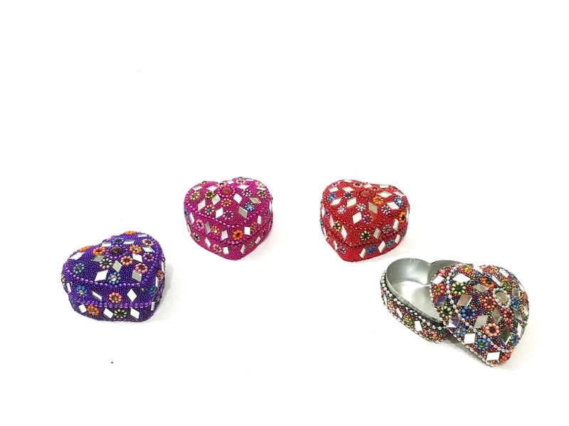 Wholesale Heart Shaped Colorful Indian Box no3