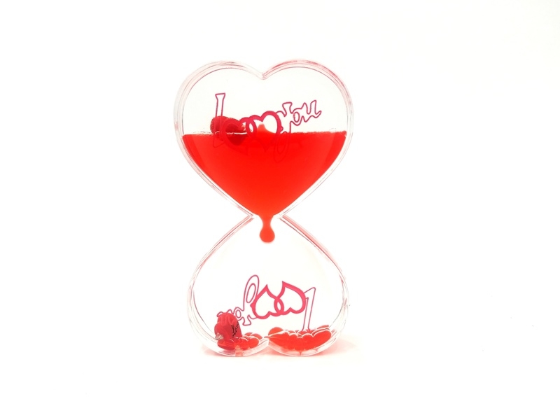 Wholesale Heart Design Gel Hourglass Water Play K303