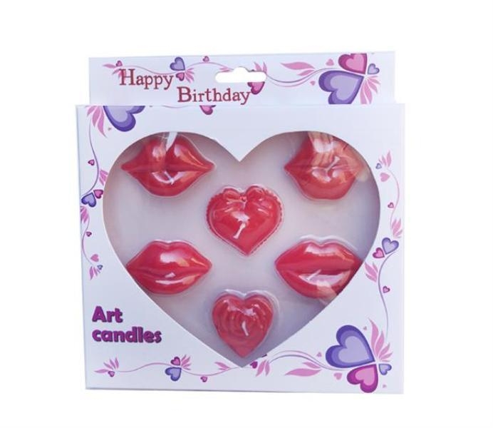 Wholesale Heart and Lip Shaped Candle Set