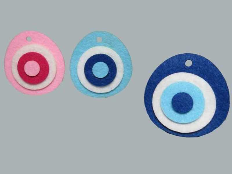 Wholesale Felt Evil Eye Beads Baby And Circumcision Candy Consumables 50 Pcs