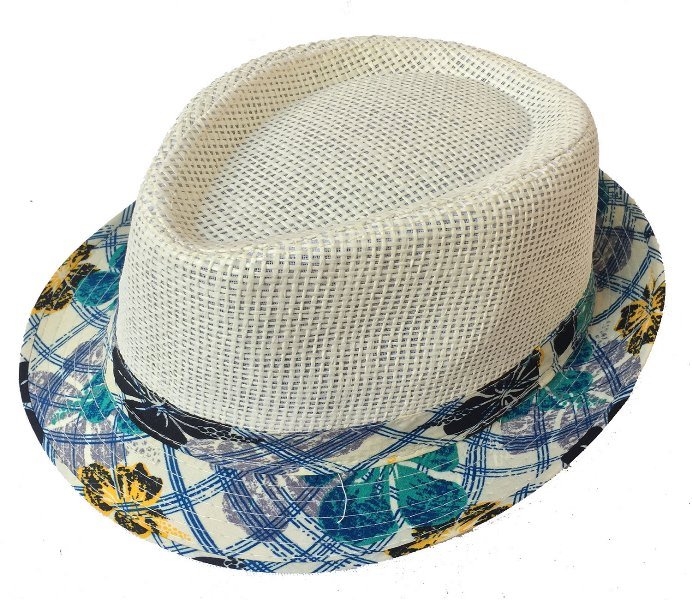 Wholesale Fedora Straw Hat With Floral Edges