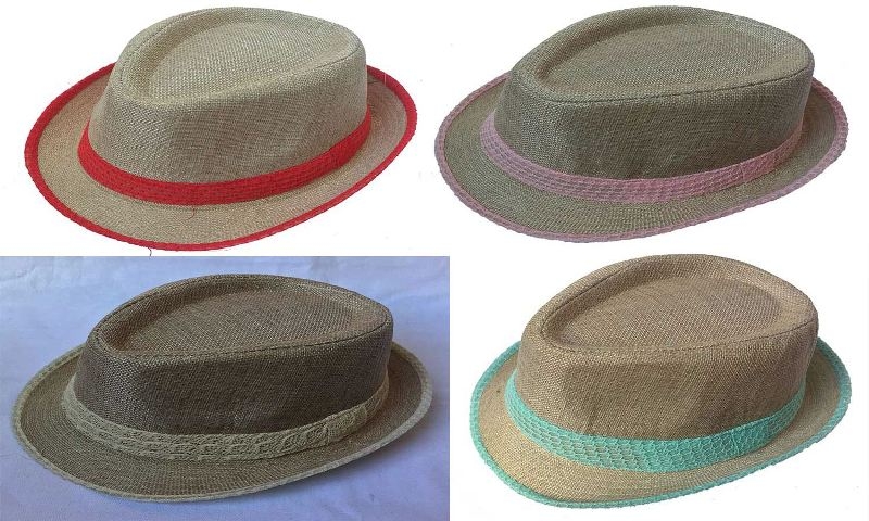 Wholesale Lace Edged Summer Linen Fedora Hat