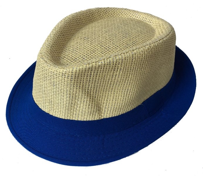 Wholesale Edged Fabric Men's Straw Fedora Hat