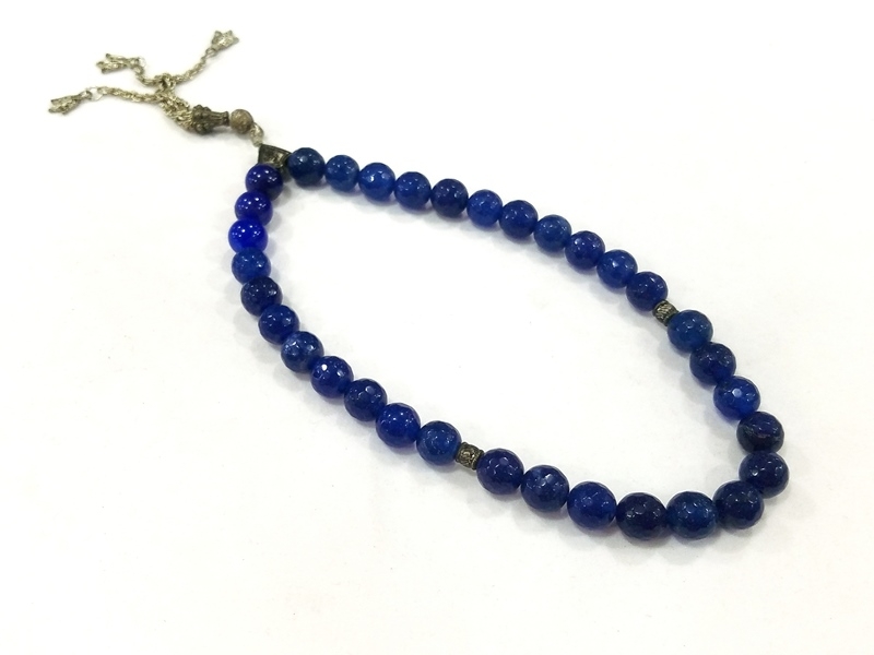 Wholesale Cut Blue Agate Rosary