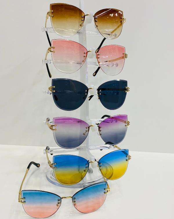 Wholesale Cutout Crystal Sunglasses