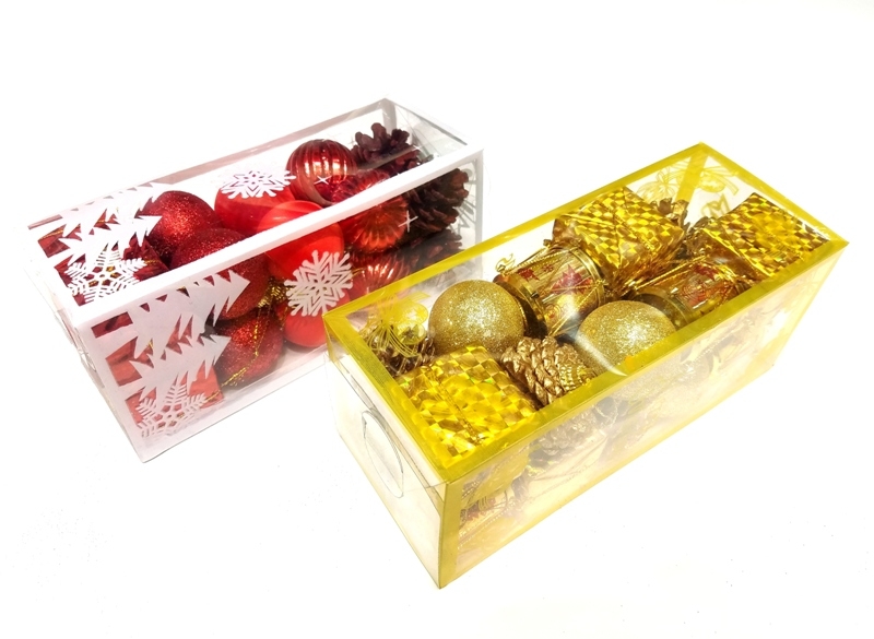 Wholesale Red Gold Color Christmas Tree Decoration Set