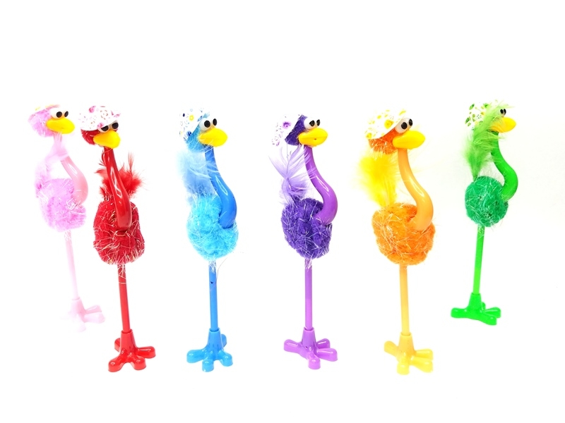 Wholesale Kokoş Ostrich Plush Ballpoint Pen