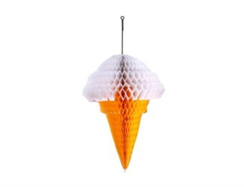 Wholesale Ice Cream Cone Medium Size Honeycomb Ornament