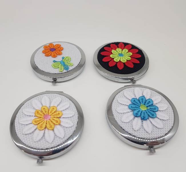 Wholesale Fabric Flower Makeup Mirror