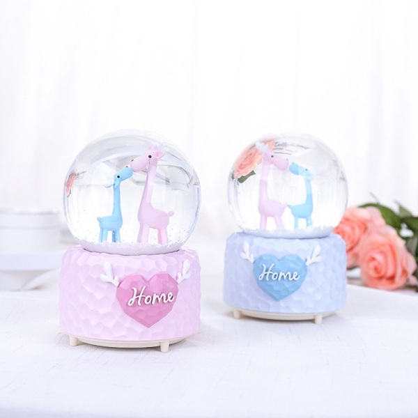 Wholesale Wind Up Large Size Giraffe Snow Globe