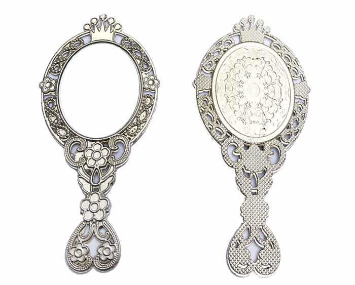 Wholesale Metal Silver Color Hand Mirror