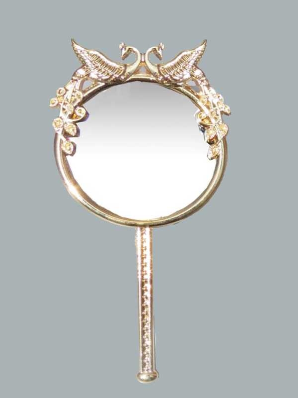 Wholesale Metal Handle Peacock Mirror For Henna