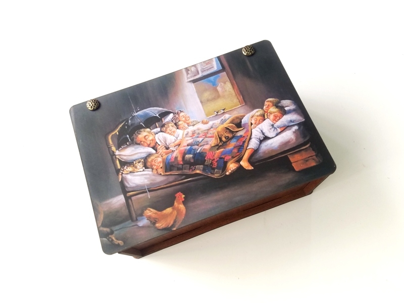 Wholesale Happiness Picture Printed Wooden Box