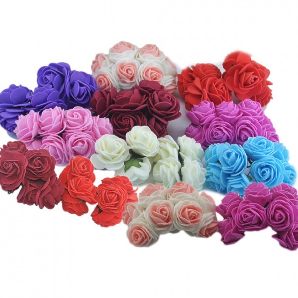 Wholesale Wedding and Baby Candy Decorations Small Latex Rose 144 Pcs