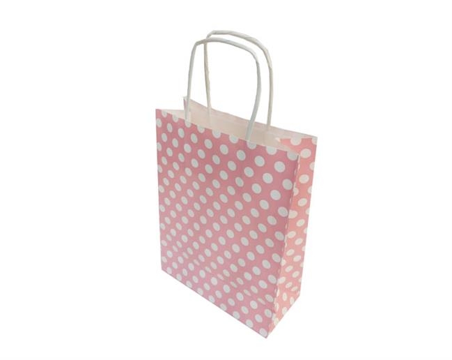 Wholesale Medium Size Polka Dot Kraft Paper Bag 25x31 cm