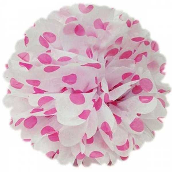 Wholesale Pelur Paper Polka Dot Pompom Ornaments