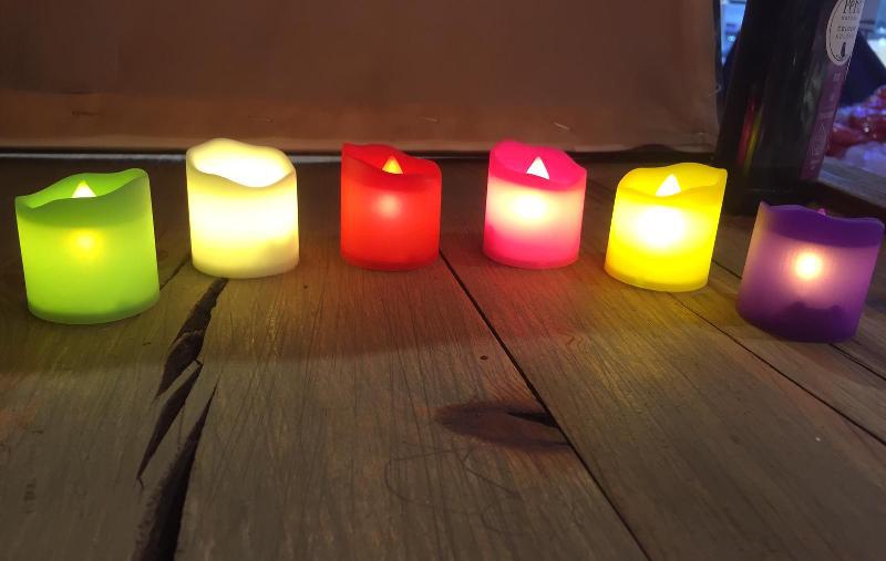 Wholesale Battery Powered Color Candle Lamp