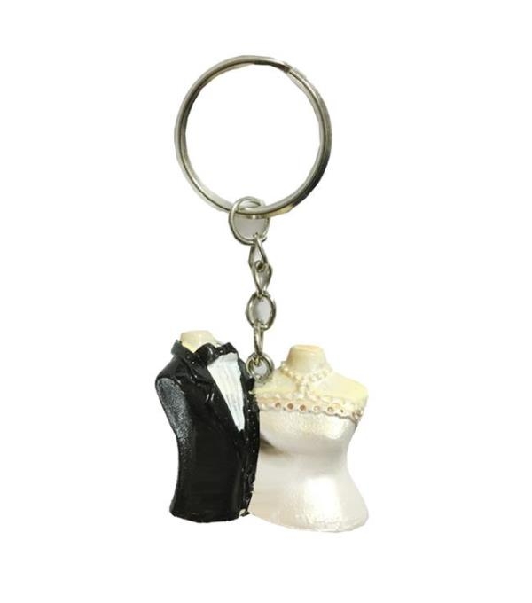 Wholesale Polyester Bride Groom Keychain