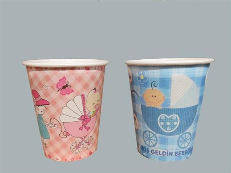 Wholesale Stroller Paper Cup Baby Shower Ornaments 8 Oz