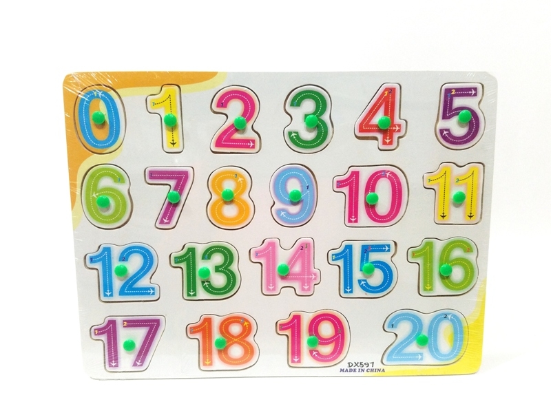 Wooden Toy Puzzle Teaching Numbers Wholesale