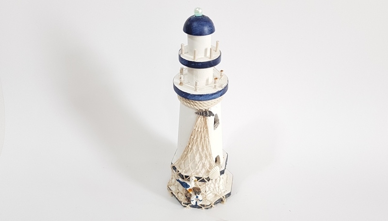 Wholesale Color Changing Light Wooden Lighthouse 30 cm